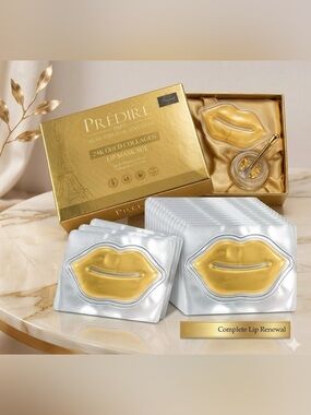 Predire 24k Gold Collagen Boosting 10 Piece Lip Mask Set ~ retail $399
